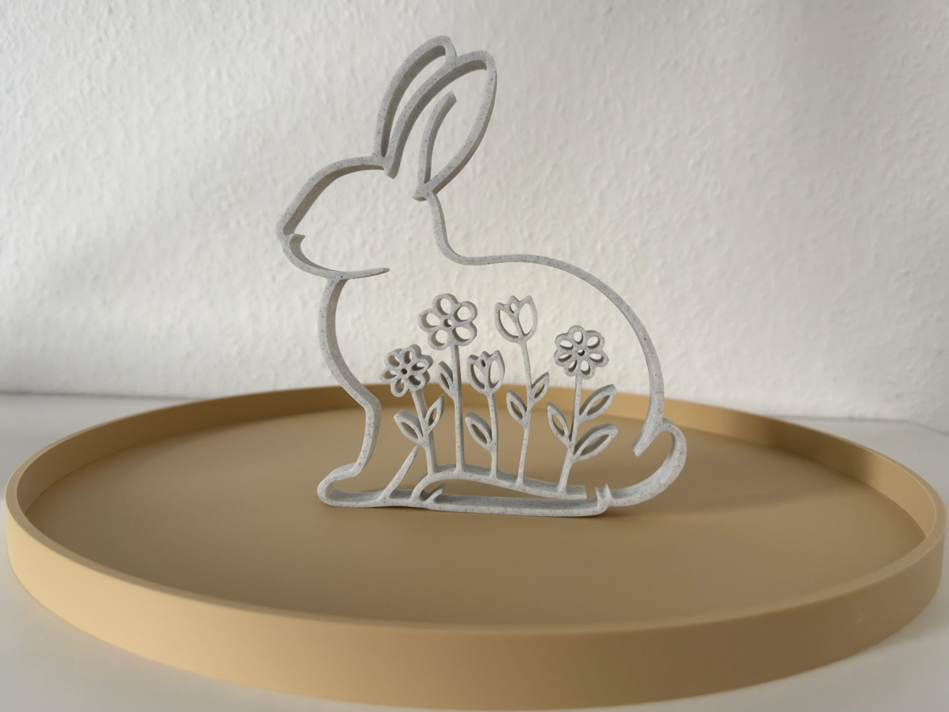 Deko Osterhase mit Blumen