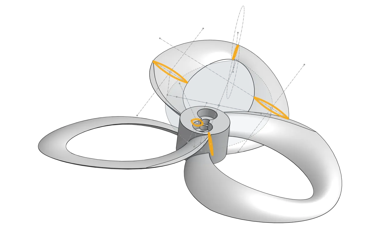 Bidirectional 3D-Printed Propeller view 3