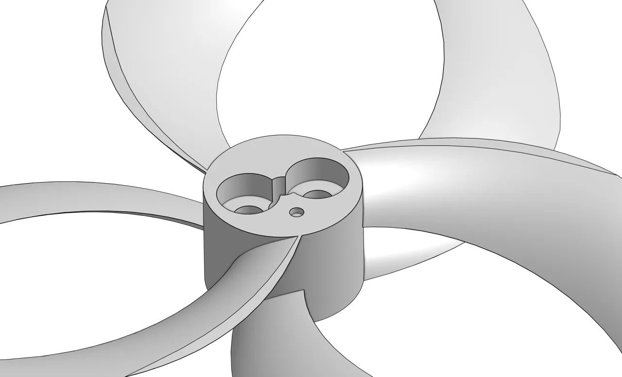 Bidirectional 3D-Printed Propeller view 4
