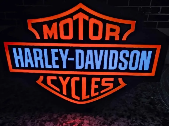 Harley Davidson Motorcycles lightbox for display!
