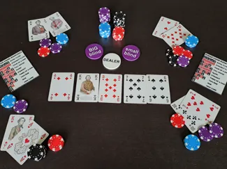 Poker tokens (dealer, big blind, small blind)