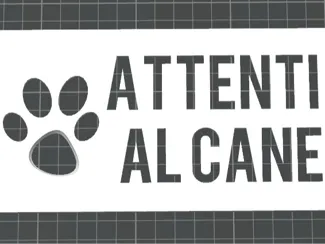 Targa "Attenti al cane"