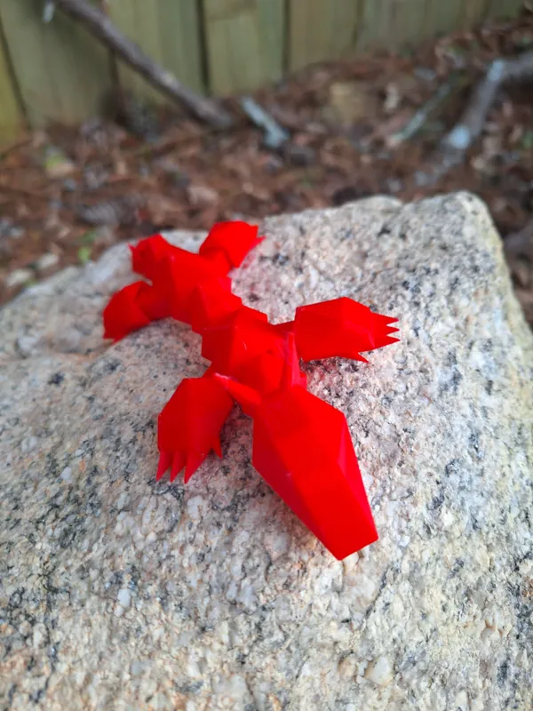 Dragon low poly articulé