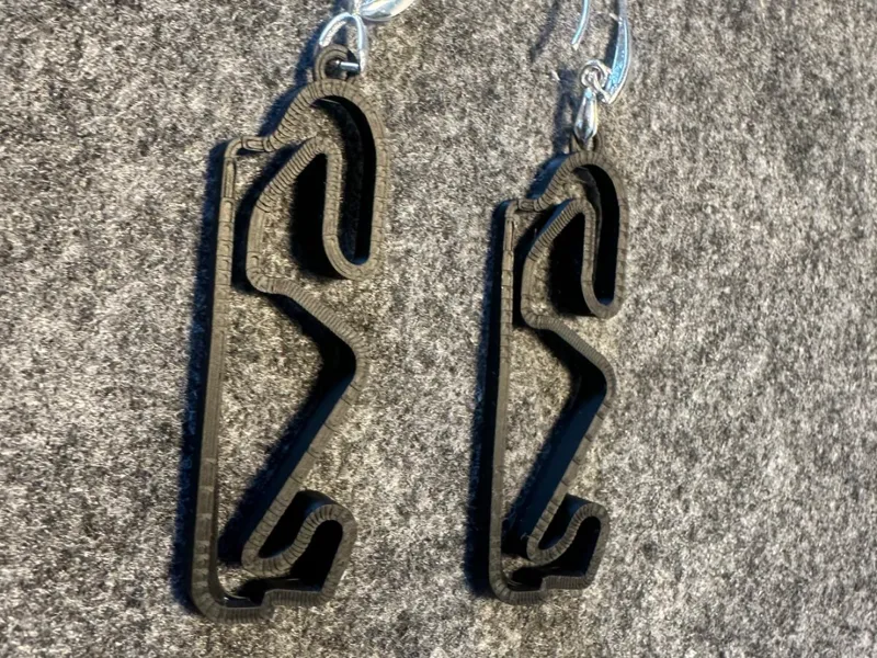 Formula 1 Circuit de Barcelona-Catalunya earrings
