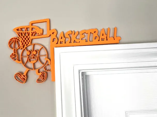 Basketball Mascot Door Corner Decor - single color