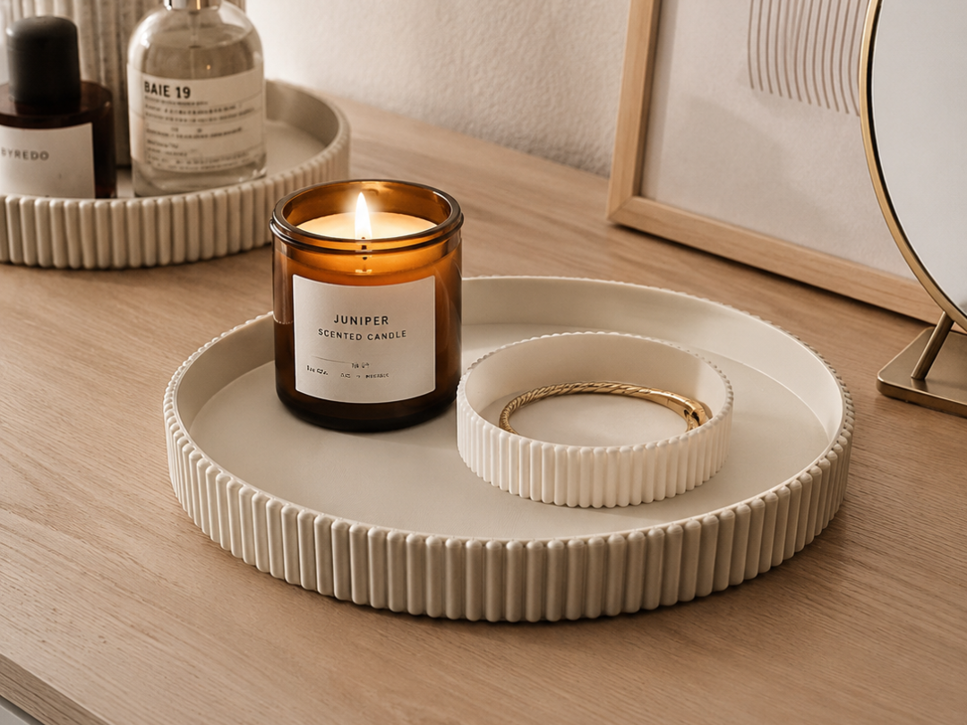 Linea Tray – Minimalist Ribbed Organizer
