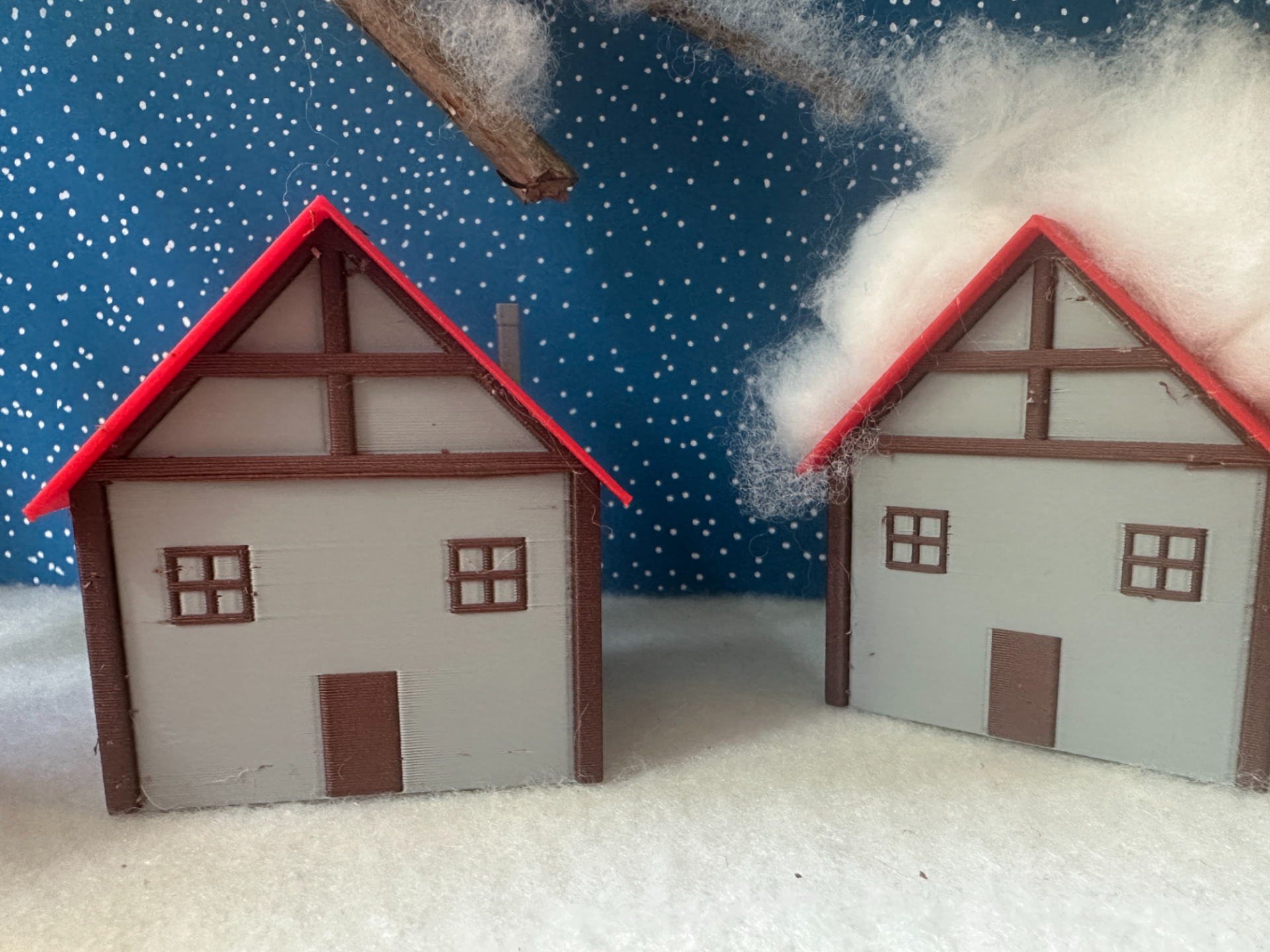 Winter Village House – Miniature Fachwerkhaus 