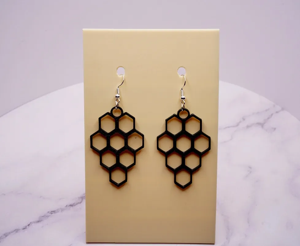 Honeycomb Earrings view 2