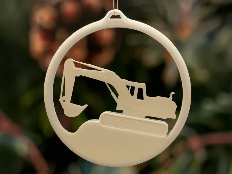 CHRISTMAS BALL - Excavator - diameter 10 cm