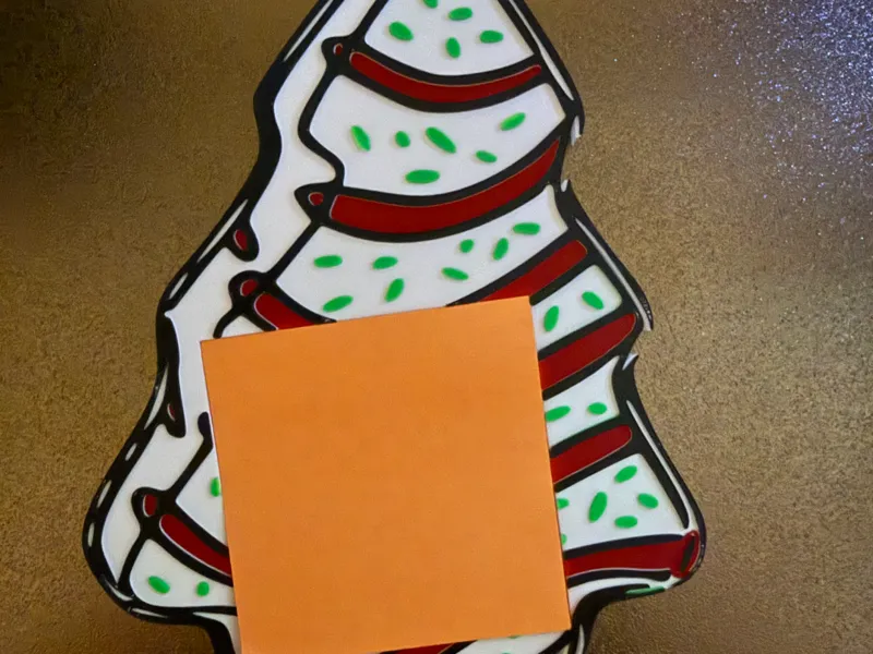 Little Debbie Christmas Tree sticky note holder