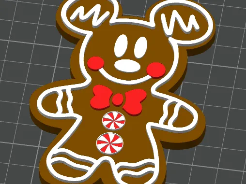 Gingerbread Mickey Mouse Magnet 10cm