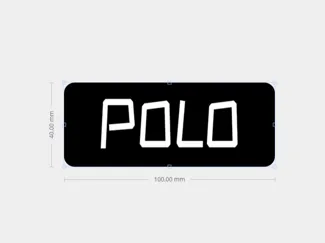 大众polo车尾标识，用于替换原车标识