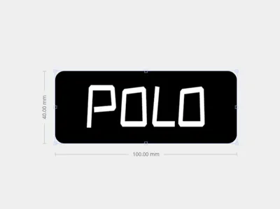 Volkswagen Polo rear emblem, for replacing the original emblem