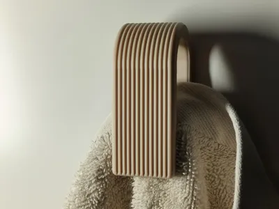 Modern Ribbed Towel Holder