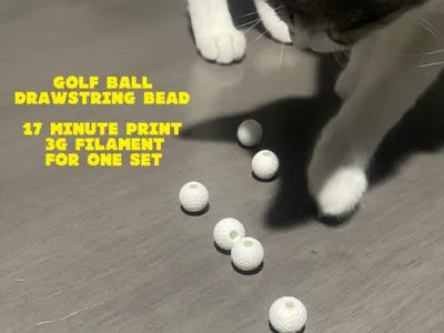 Golf Ball Hoodie Drawstring Bead