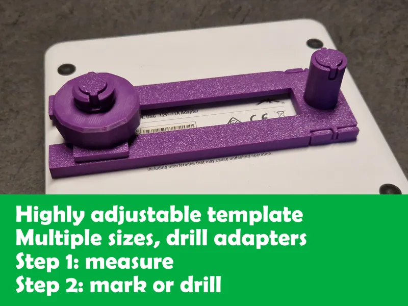 Adjustable drill/marking template