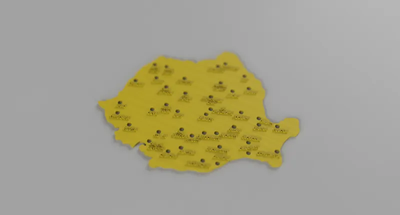 Romania Map Template (Sablon Harta Romaniei)