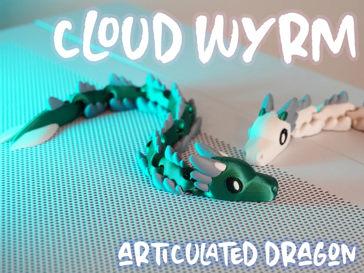 Cloud Wyrm - Articulated Dragon - Free 3D Print Model - MakerWorld