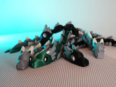 Cloud Wyrm - Articulated Dragon - Free 3D Print Model - MakerWorld