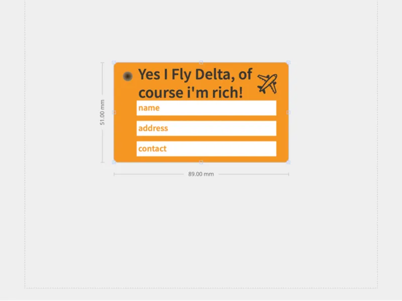Rich Delta Bag Tag