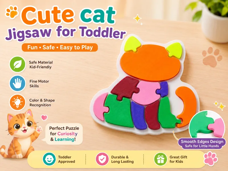 Cute Cat Jigsaw for Toddler