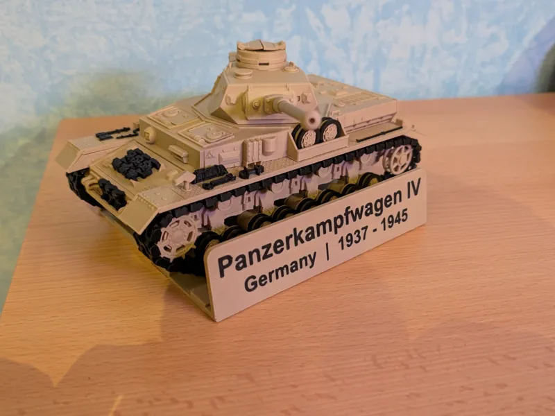 Sign for the Bambulab Panzerkampfwagen IV Tank