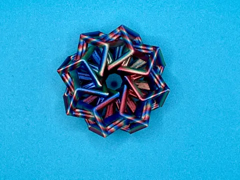 Thick cube loop fidget view 2