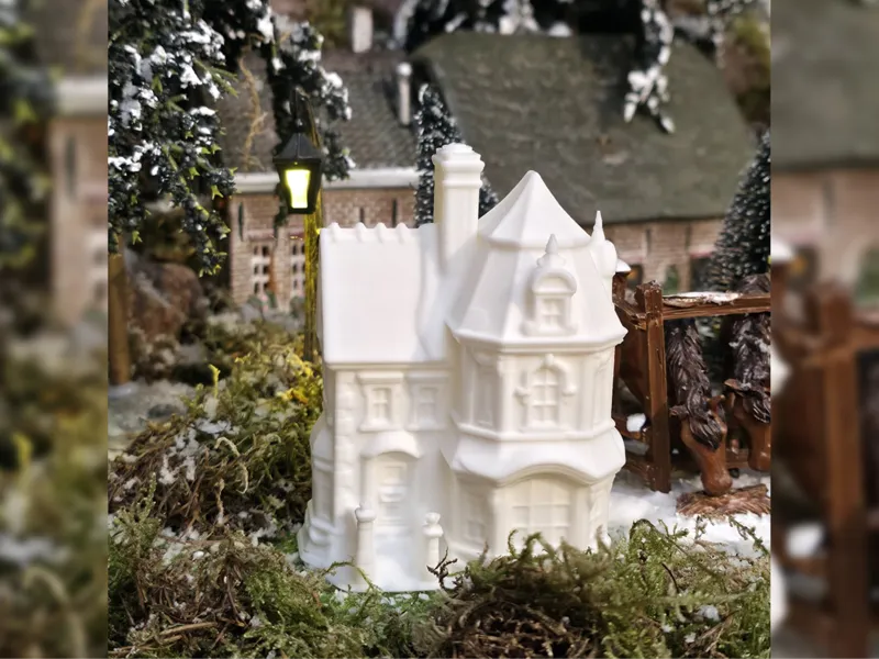 Cozy Frosted Christmas House