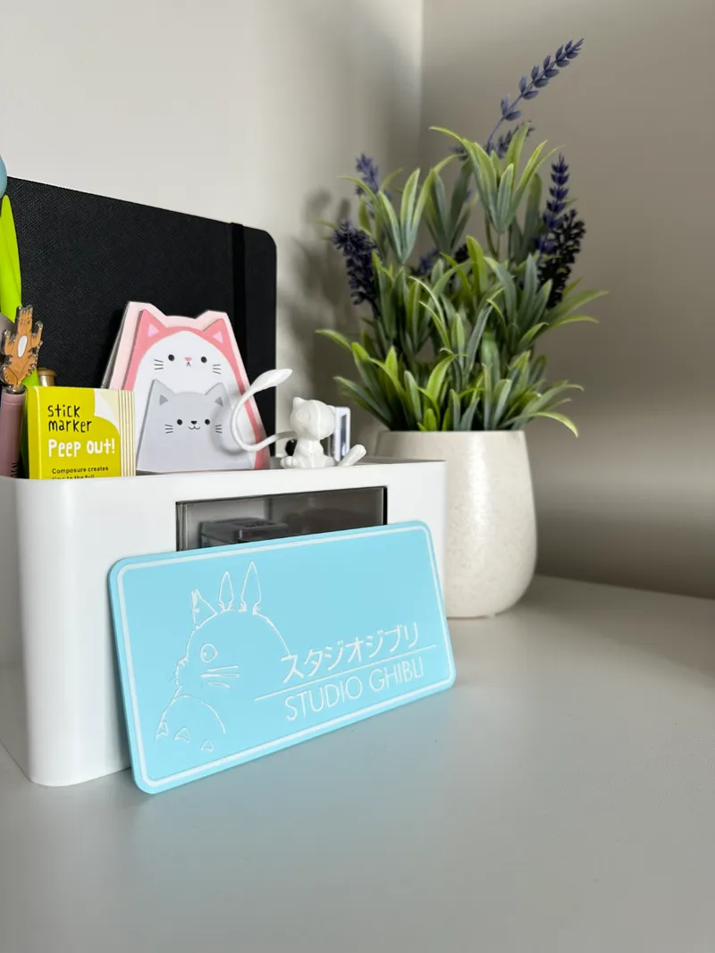 Studio Ghibli Sign with Border & Rounded Edges