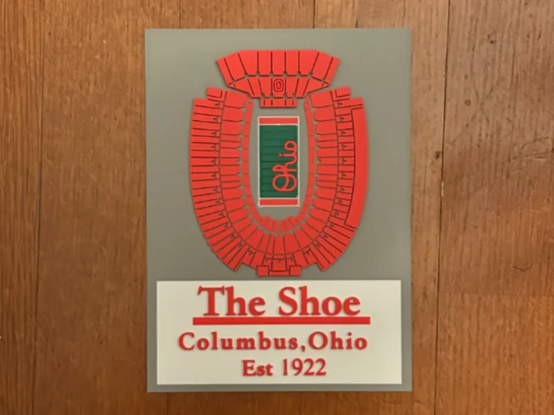 “The Shoe” Ohio Stadium Wall Display