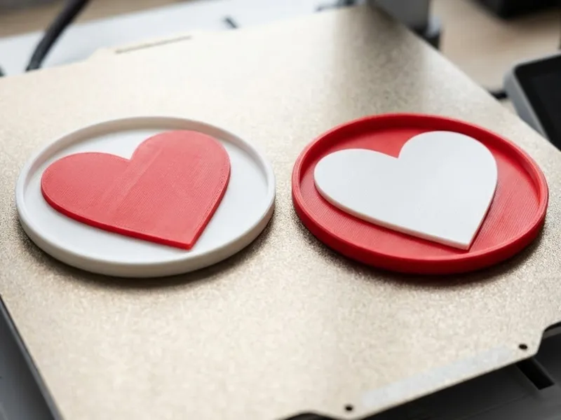Minimalist Heart Coasters Valentine's Day