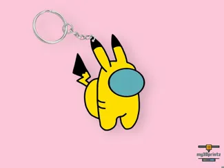 Among Us X Pikachu Keychain