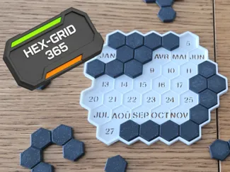 Hex-Grid 365 - Daily Puzzle Calendar