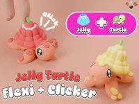 Jelly Turtle Flexi + Clicker Fidget Toy_Single Color