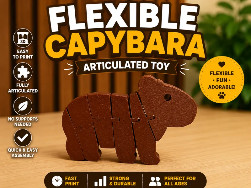 Flexible Capybara Articulated Toy