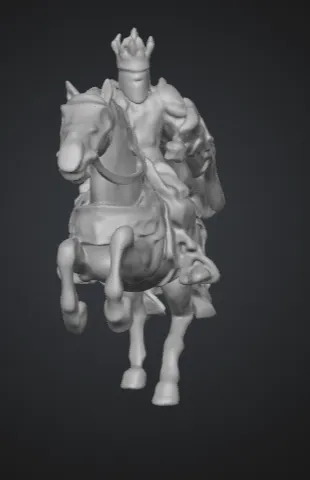 King mounted on horse free to sell - Free 3D Print Model - MakerWorld
