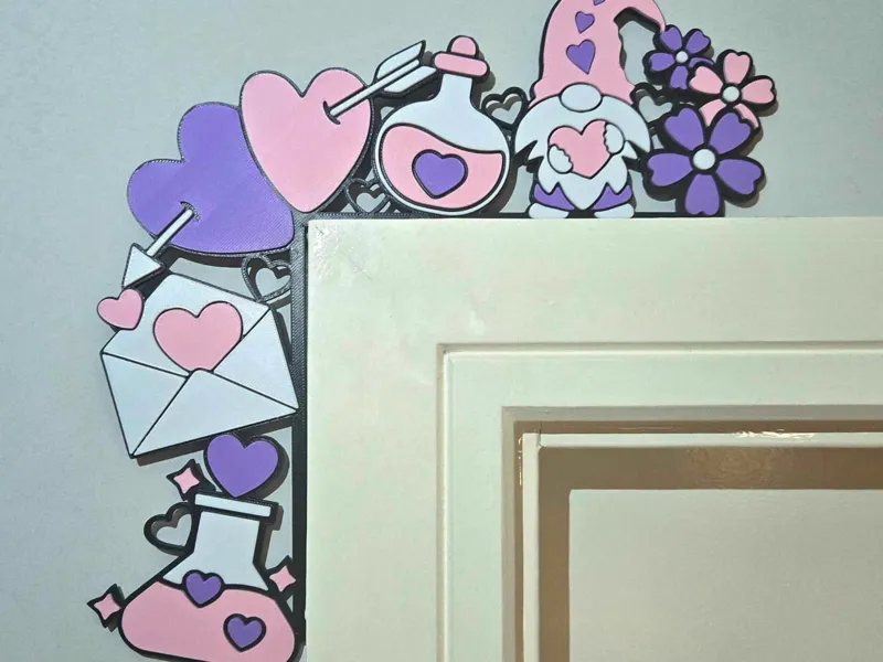 Valentines Day Love Gnome Door Corner 