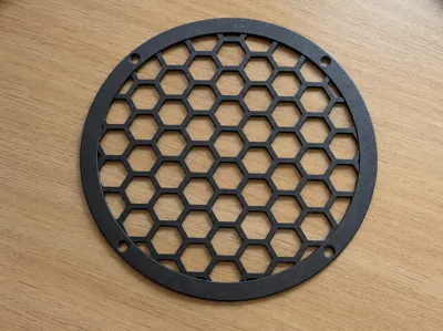 16cm woofer grille with hexagonal pattern