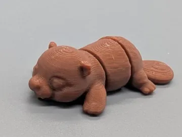 Modelo para impresión 3D: Tiny Beaver — vista de referencia 3