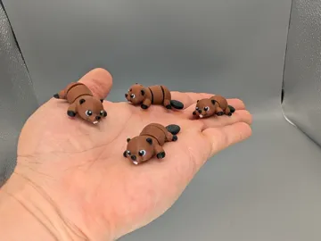 Modelo para impresión 3D: Tiny Beaver — vista de referencia 4