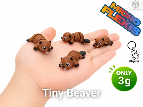 Modelo para impresión 3D: Tiny Beaver — referencia de MakerWorld