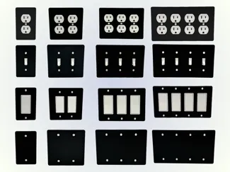 Flat Edge Electrical Covers, Gang Plates