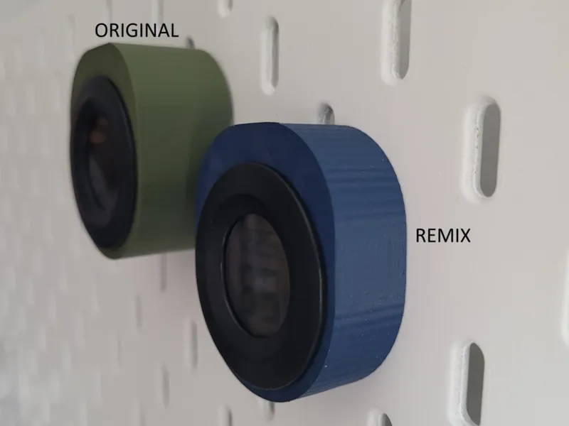 Hygrometer holder low profile for Ikea Skadis