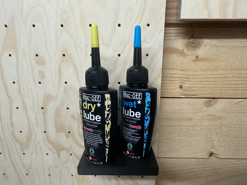 Muc-Off lube holder for 32mm pegboard / wall mount