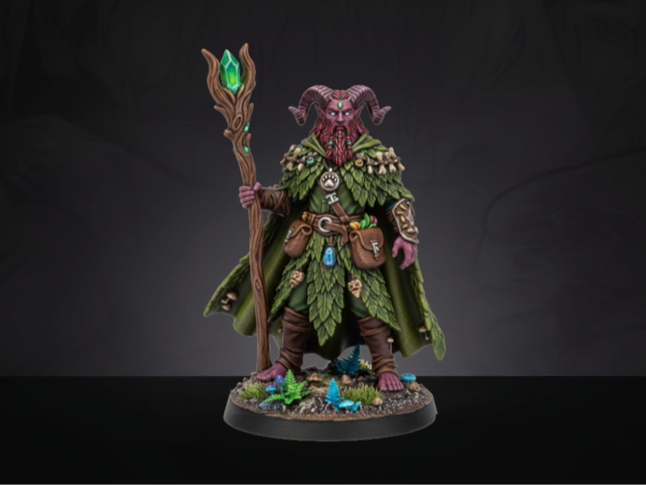 Miniature D&D Tiefling - Old Druid (45mm)
