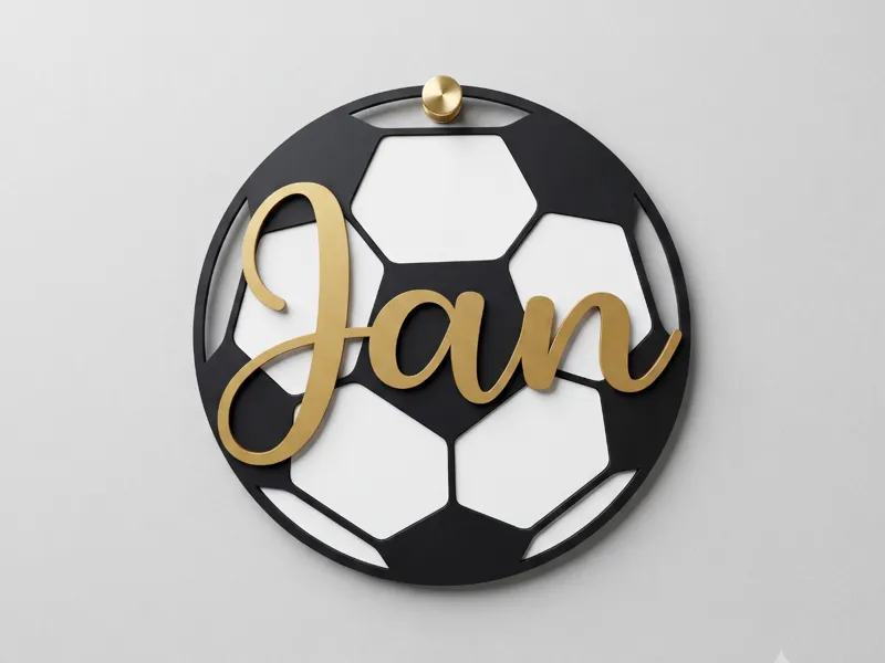 Türschild mit Fußball und Name "Jan"