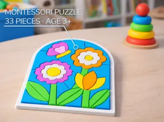Flower Puzzle Toy for Kids – 33 Pieces (3+)