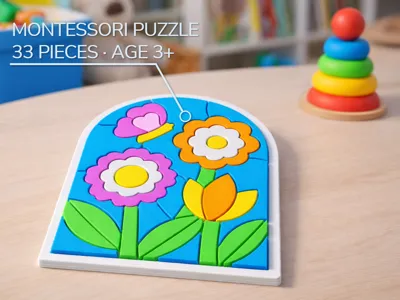 Flower Puzzle Toy for Kids – 33 Pieces (3+)