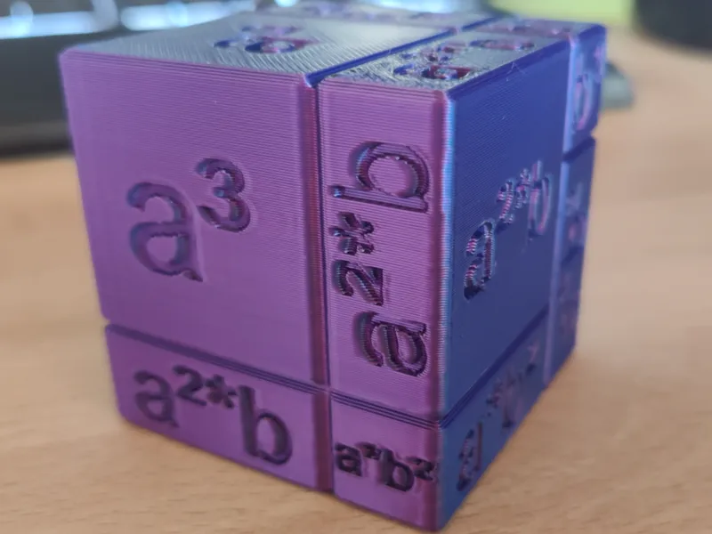Binomial theorem - model of a cubic binomial