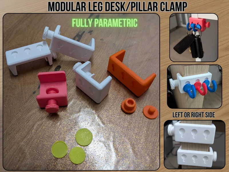 Parametric Modular Leg Desk/Pillar Clamp